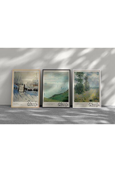 Vivense CLAUDE MONET IV ÜÇLÜ ÇERÇEVELİ TABLO