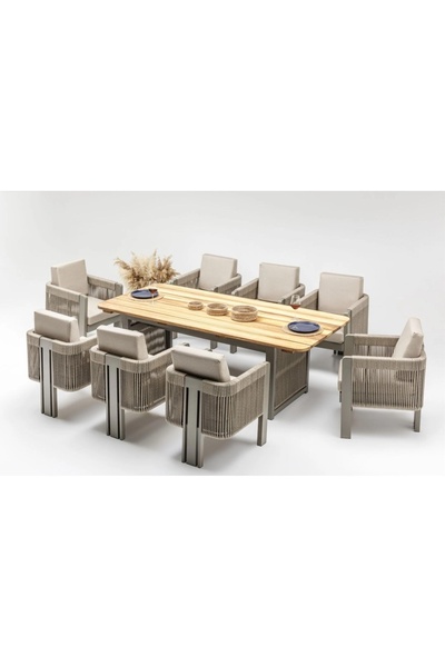 Vivense PEARL BAHÇE MASA TAKIMI, 8 KİŞİLİK