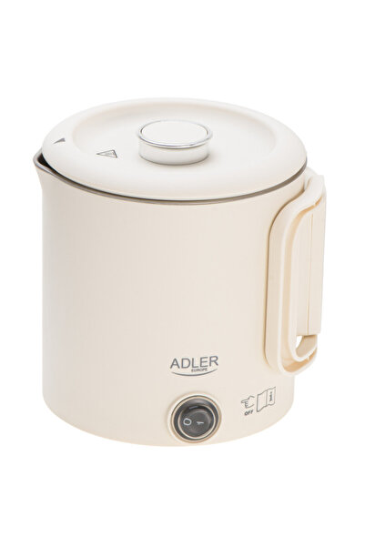 adler Electric kettle for tourism AD 1388b, 650W, 0.8 l, Removable lid, Rotating base, Beige