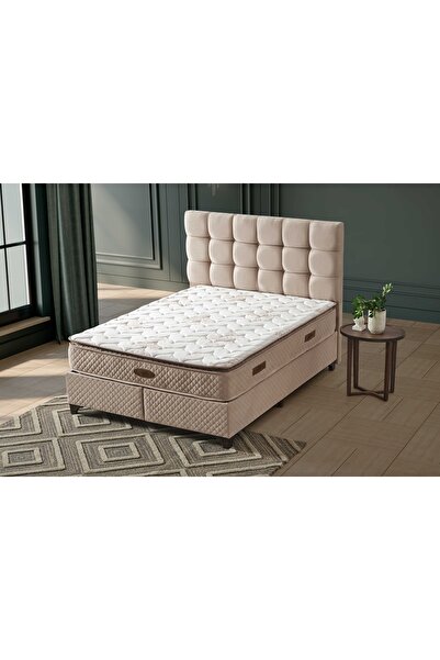 Vivense ASTRA BAZA BAŞLIK YATAK SETİ, KAHVE, 150x200