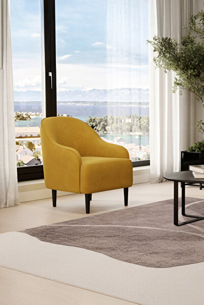 Enza Home Henna Berjer, Kadife Dokulu - Yağ Yeşili