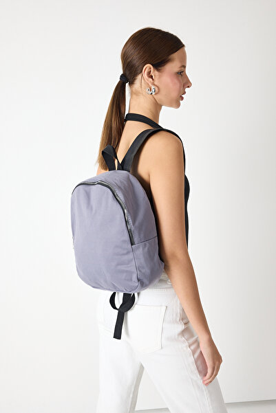 Tonny Black Women's Smoked Minimal Design Fabric Backpack