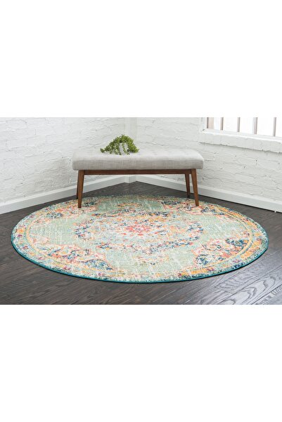 Vivense ANGORAHOME SPRİNG MAKİNE HALISI SP1001, YUVARLAK, 120X120