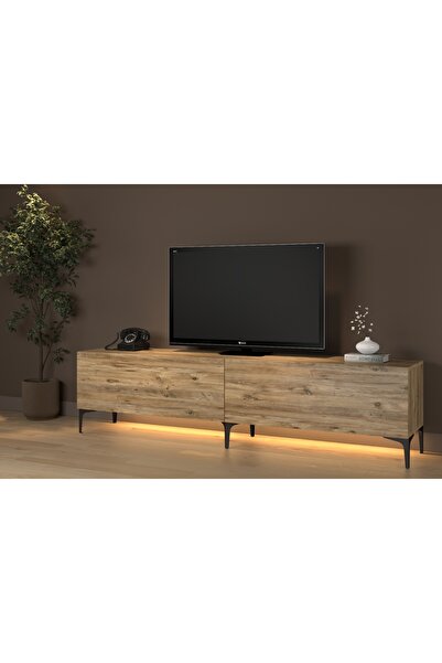 Vivense NAPOLİ LED IŞIKLI TV SEHPASI, ATLANTİK ÇAM, 200 CM
