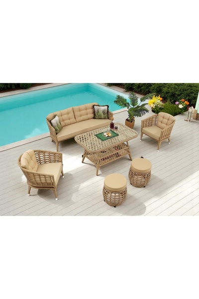 Vivense İRİS BAHÇE OTURMA GRUBU, KREM