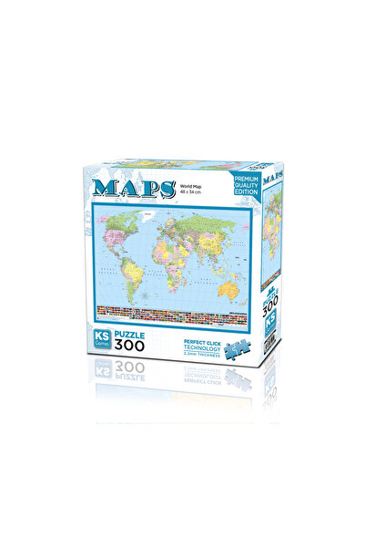 Genel Markalar Nessiworld KS Games World Map Puzzle 300 Parça