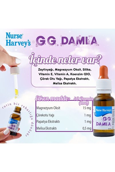 Nurse Harvey's GG Damla 20 ml x 2 Adet - Bebekler İçin Sindirim Desteği Avantaj Paketi