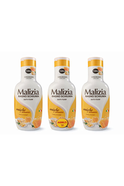 Malizia Set – 3 x Bagno Schiuma Honey and Ginger 1 L