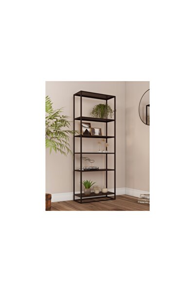 Vivense MARSAH HOME PARS METAL KİTAPLIK, 6 RAFLI, SİYAH