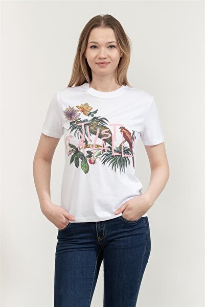 Just Cavalli Γυναικείο T-Shirt 78PAHA01 CJ700 Λευκό
