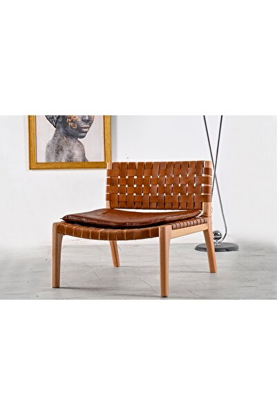 Vivense NAPOLYON RUG DERİ BERJER, KAHVE