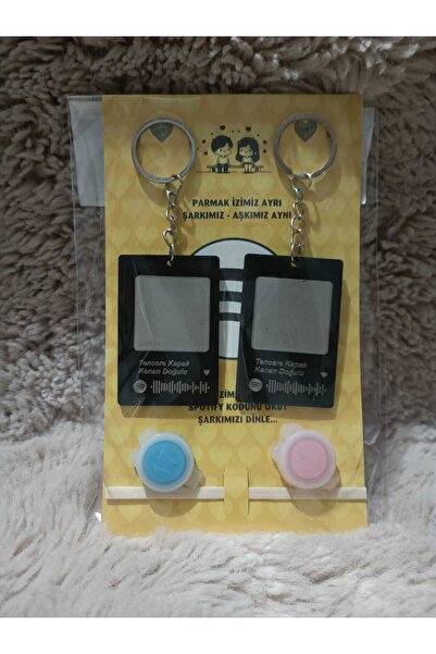 Ramilabutik Sevgili anahtarlığı çift anahtarlığı parmak izli anahtarlık