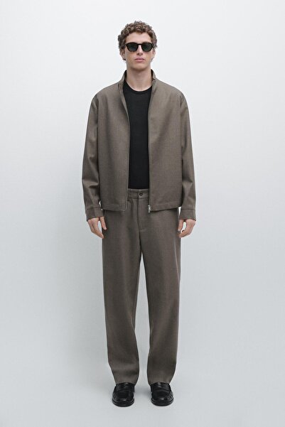 Massimo Dutti Soğuk yün karışımlı pantolon