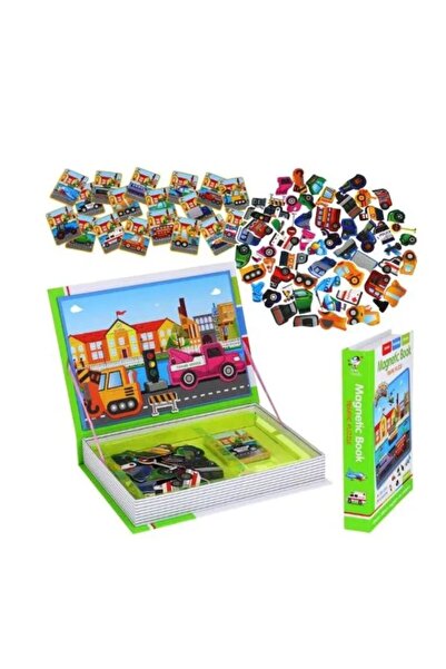 OEM Carte educațională magnetică cu vehicule – Puzzle magnetic cu carte de trafic