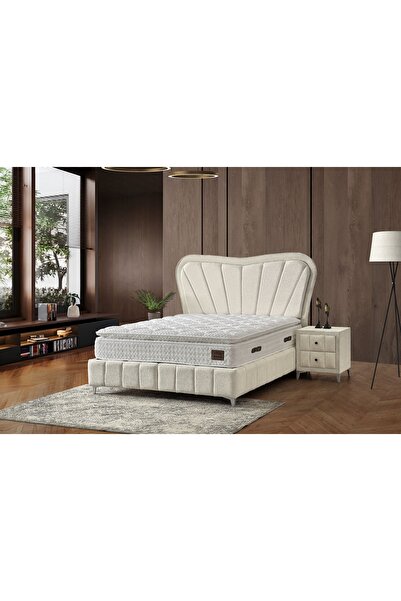 Vivense ELEGANT BAZA BAŞLIK YATAK SETİ, KREM, 150x200