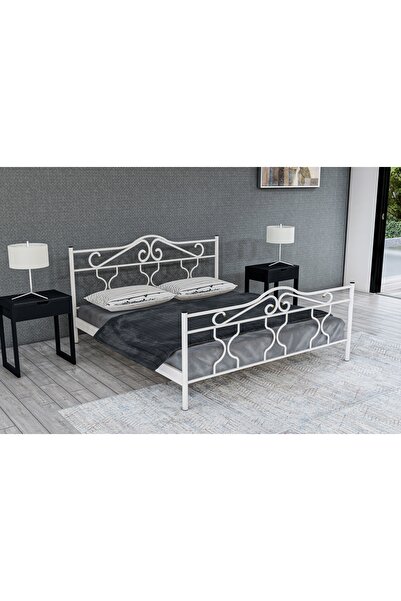 Vivense GM 301 GOLD METAL KARYOLA, BEYAZ, 160X200