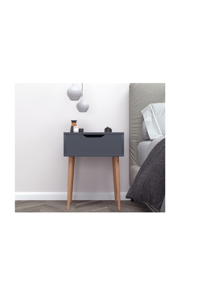 Vivense ATLAS KOMODİN, TEK ÇEKMECELİ, ANTRASİT