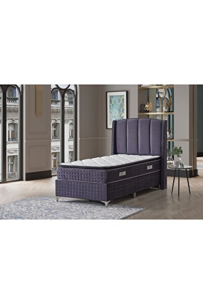 Vivense LİMA BAZA BAŞLIK YATAK SETİ, ANTRASİT, 120x200