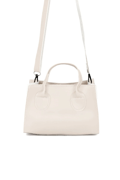 Tonny Black حقيبة يد وكتف نسائية بيضاء صغيرة الحجم من الجلد الصناعي