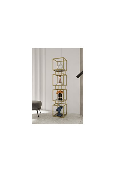 Vivense MARSAH HOME RİO METAL KİTAPLIK, GOLD