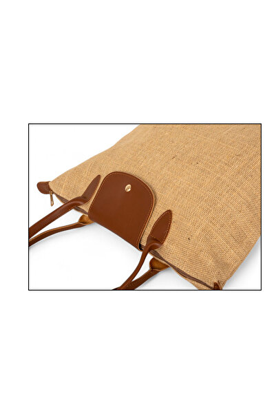 Tonny Black Women's Tan Medium Size Strap Straw Hand and Shoulder Bag