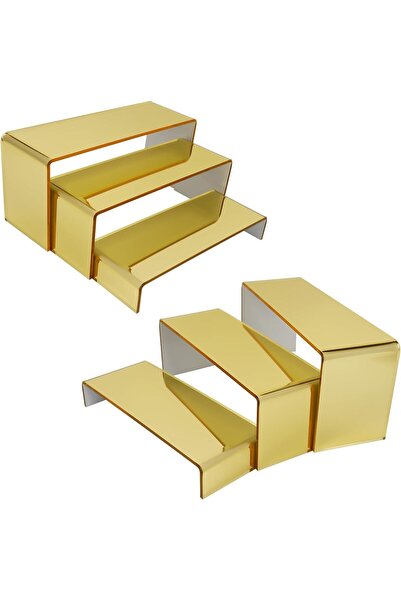 Slasa Acrylic Display Risers 2 Sets 3 Tier Cupcake Stand for Dessert Jewelry ...