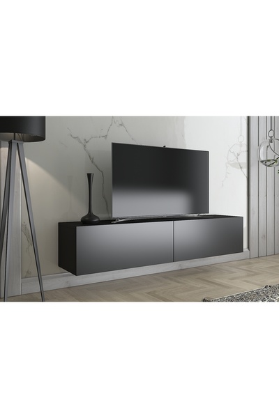 Vivense TOPRAK TV ÜNİTESİ, DUVARA MONTE, SİYAH, 150 CM