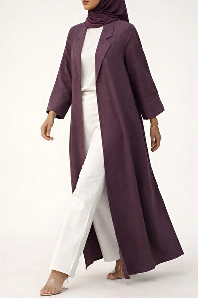 MayaCloset Luxury Aureline Poka fabric Coat Style Abaya & Kimono & Ferace