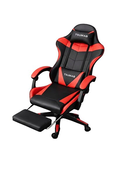 TSUMAB Ergonomic Gaming Chair with Adjustable Backrest & Footrest – High-Back...