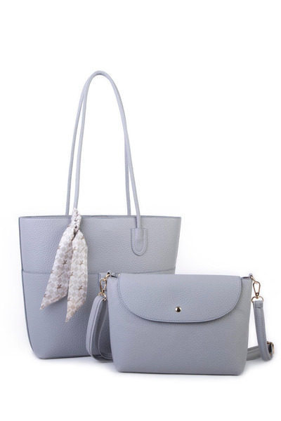 Nas Bag Women's Large Double Shoulder Bag Set Gray Lopez