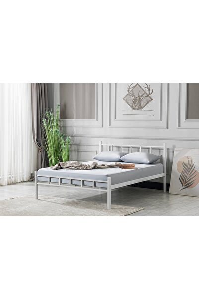 Vivense EVGER METAL KARYOLA, K90, BEYAZ, 160X200