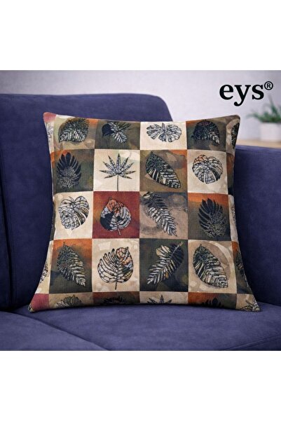 Eys Dijital Baskılı Çift Taraflı Pamuklu Kırlent Kılıfı – Gizli Fermuarlı, As...