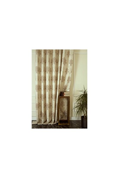 Vivense KLASİK DAMASK SEYREK PİLE FON PERDE, KREM VİZON, 60X260