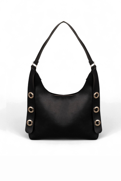 Tonny Black حقيبة كتف باجيت ذات مقصورة واحدة باللون الأسود للنساء