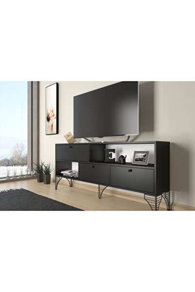 Vivense KATRE TV ÜNİTESİ, SİYAH, 150 CM
