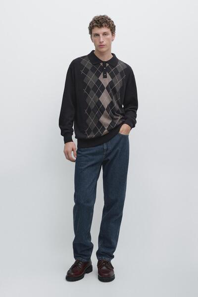 Massimo Dutti Argyle detaylı triko kazak