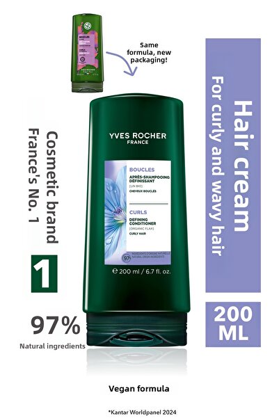 Yves Rocher Boucle Enhancing Conditioner - Curly and Wavy Hair/ Boucle -Vegan -200Ml