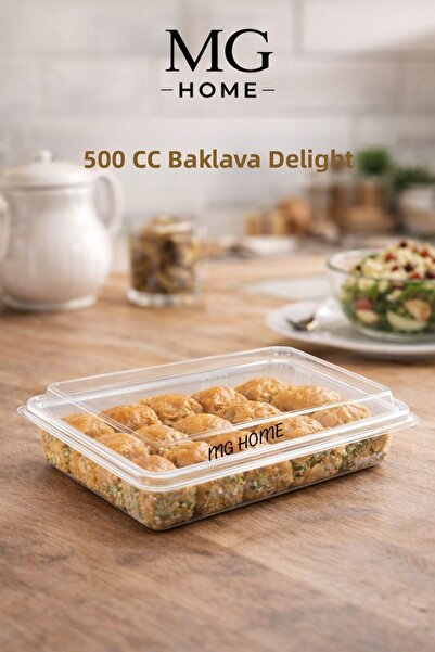 VENON ⭐   10 Pieces ⭐ 500 Gram Baklava Leakproof Container Transparent Refrig...