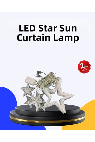 Epilons ستارة LED على شكل نجمة زخرفية مقاس 3 × 3 متر، إضاءة محيطية