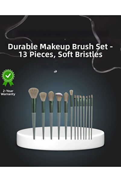 shopwave Set of 13 Fiber Bristles Soft Makeup Brushes Portable and Ergonomic ...