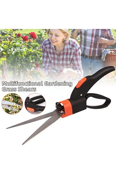 Choice مقص حديقة بني اللون، مقصات قص العشب للحديقة مع رأس قطع يدور بزاوية 360...