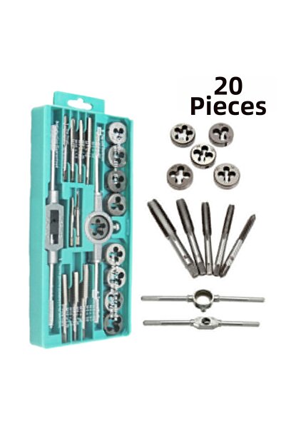 Choice1 مجموعة قوالب يدوية مترية مكونة من 20 قطعة، 8/12/20 قطعة، سدادات لولبي...