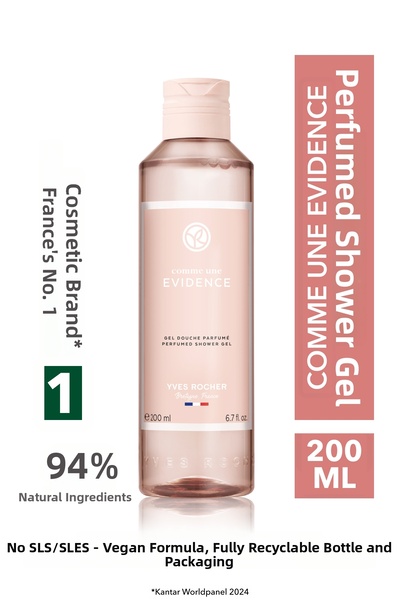 Yves Rocher جل الاستحمام المعطر من إيف روشيه Comme Une Evidence، 200 مل