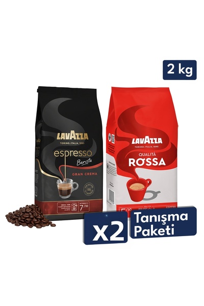 LavAzza كواليتا روسا، قهوة إسبريسو باريستا جران كريما 1 كجم |   حزمة مقدمة لل...