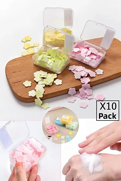 Berdina Home 10 علب صابون ورقي صغير معطر قابل للذوبان، مطهر للمدرسة للأطفال و...