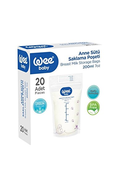 Wee Baby 3 Pcs Breast Milk Storage Bags 200 ml Pack of 20