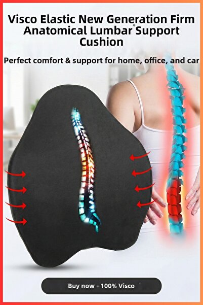 figiza Visco Elastic New Generation Anatomical Waist Back Support Cushion Hom...