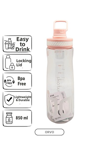 ORVO 850 ml Sports Water Bottle – Water Bottle with Locking Lid, Spout, and S...