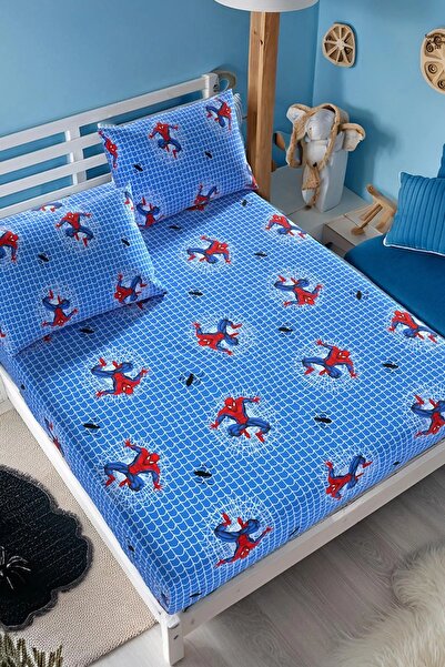 mihriban Single Spider Elastic-Free Flat Stitched Bed Sheet Set 160X230 cm