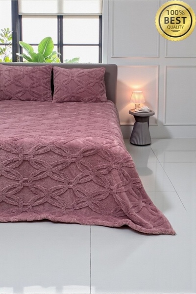 VESSİNOHOME Set cuvertură de pat dublă Wellsoft Seriile Orion 230×250 + 2 fețe de pernă pătură